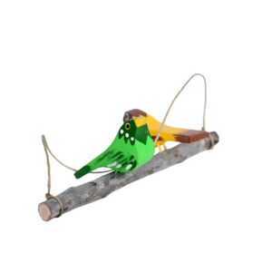 ADORNO DOIS PÁSSAROS TROPICAIS