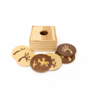 Conjunto porta copos em madeira