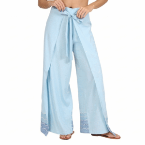 Calça Feminina Pantalona Azul – Elegante, Leve e Confortável